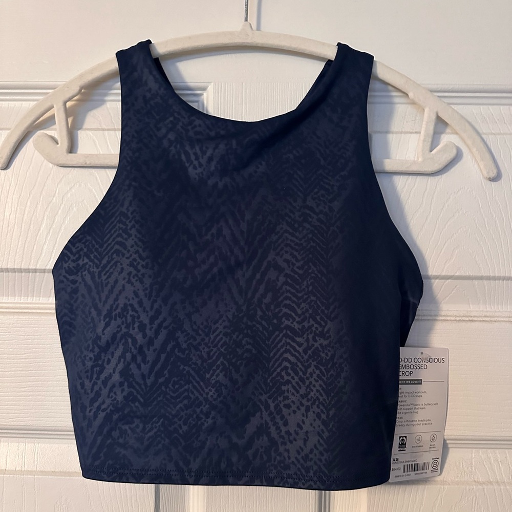 Athleta D-DD Conscious Embossed Crop, XS, Blue